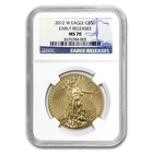 2012-W 1 oz Burnished Gold Eagle MS-70 NGC (ER)