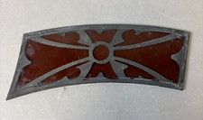 S32 Antique Vtg 6"x2.5" Curved Purple Amethyst Black Stained Glass Tiles SEE ALL