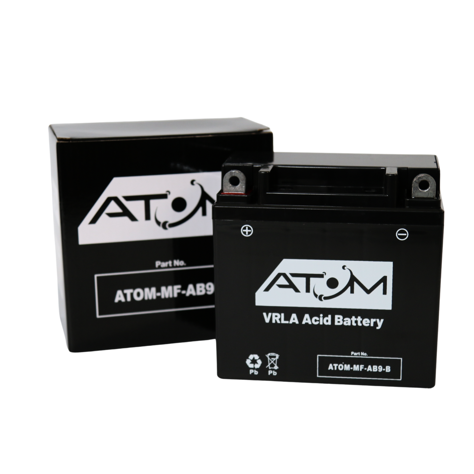 YB9-B - Atom AGM Motorcycle Battery 9Ah 175CCA Lexmoto ZSF 125 TD125-10C 15-16