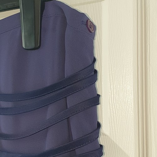 Chesca Blue Wide Leg Trousers Size 22 Occasion Belted Sash Detail - Picture 9 of 23