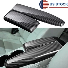 2x Carbon Fiber Look Center Armrest Box Panel Cover For Benz GLK X204 2008-2015