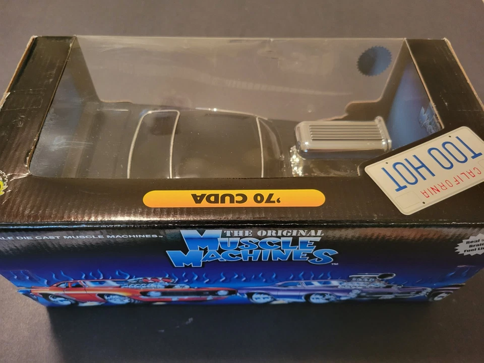 Máquinas musculares Funline selladas Too Hot Black 1970 Plymouth Cuda 18/01 2000 Foto 4 de 4