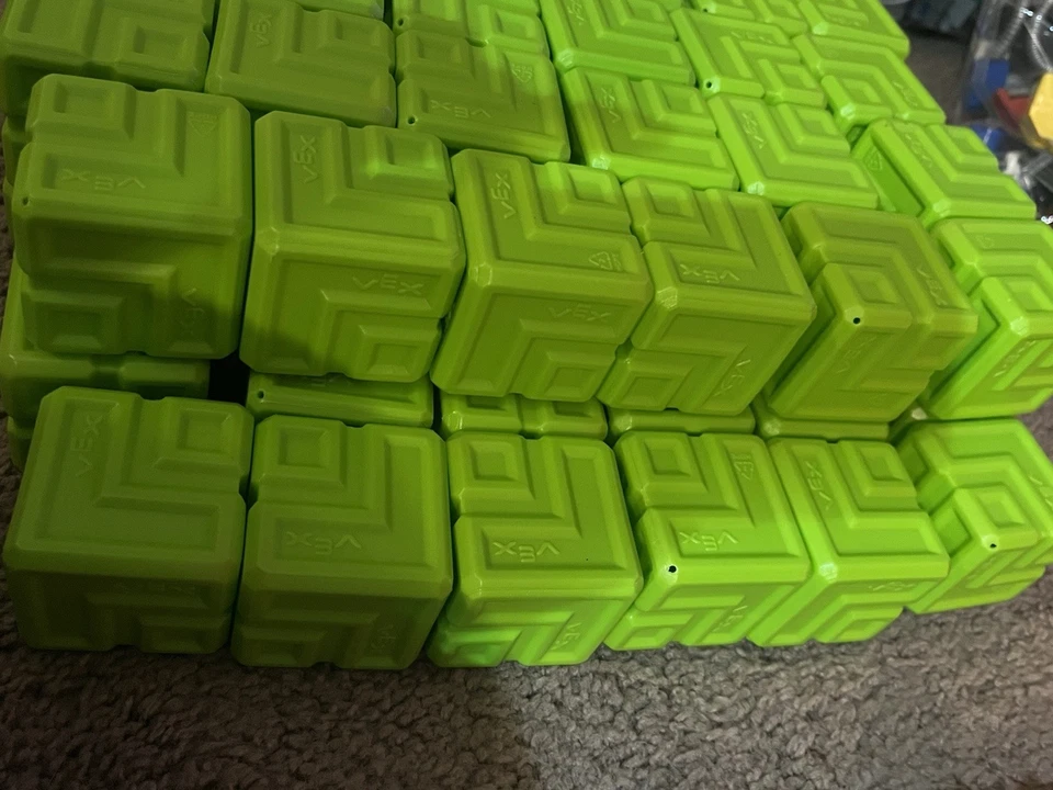 54 green Competition Cubes from  2023 2024 Vex IQ ROBOTICS Game - Image 2 of 3