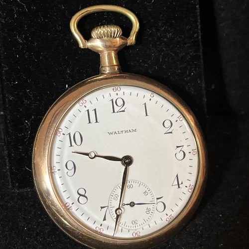 1916 Waltham Traveler Series Pocket Watch 7 Jewels Gold Filled Working Antique