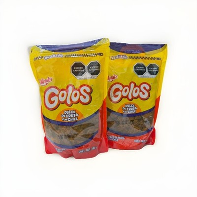 Bokados Golos Mexican Fruit Candy 2 bags 490g each Resealable Bag