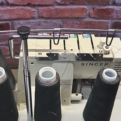 Vintage Singer Ultralock 14U234 4-Thread Sewing Machine with Pedal, Tested, Work - Picture 9 of 21
