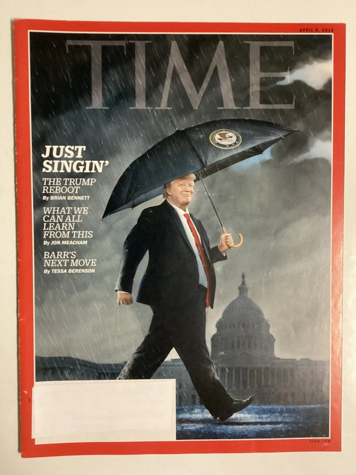 Time Magazine-4 Tim O'Brian 2018/19/20 Trump Cover Issues (Label Covered) - Image 2 of 4