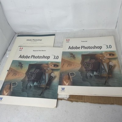 Vintage 1994  Adobe Photoshop 3.0 Tutorial & Beyond The Basics Manual Only