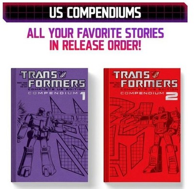Skybound Transformers Compendium Set Vol 1 & 2 US Edition Hardcover Kickstarter