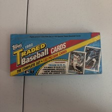 1992 Topps Traded Baseball Complete 132 Picture Cards Set Sealed