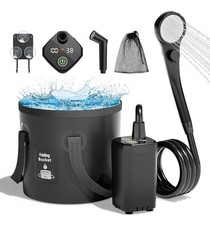 Portable Camping Shower 6000mAh Rechargeable Outdoor Camp Pump for Hiking Travel