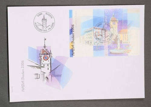 MayfairStamps Switzerland FDC 2006 NABA Baden 2006 Souvenir Sheet First Day Cove