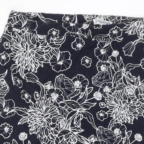 Bonmarché Women’s Blue Floral Stretch Pencil Skirt Size 16 - Picture 7 of 12