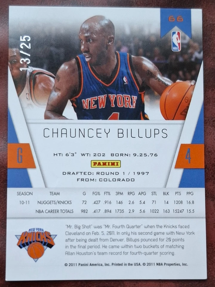 2010-11 Totally Certified Gold Chauncey Billups 13/25 - Image 2 of 2