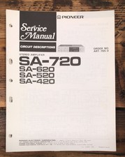 Pioneer SA-420 -520 -620 -720 Amplifier Service Manual Original 