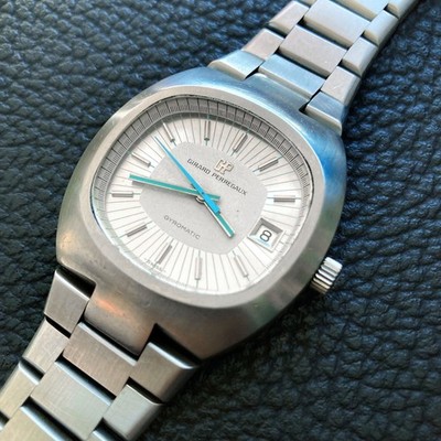 seltene Vintage GIRARD PERREGAUX, GYROMATIC, ''TV Screen'' Design, 70er Jahre