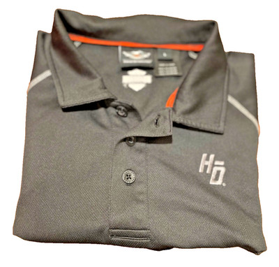 Harley-Davidson H-D Performance Polo Shirt Size L Gray - Moisture Wicking!