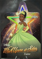 Marketplace image: 2025 Topps Disney Wonder Wish Upon a Star Chrome Die-Cut Superfractor #W17 Tiana