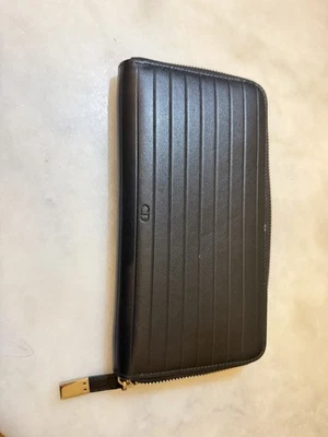 DIOR HOMME CD Icon Zip Around Wallet / NOIR/ 20X10CM - Photo 1/3