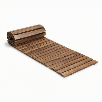 Roll-Holzsteg flexibler Latten Holzsteg temporär für Rasen