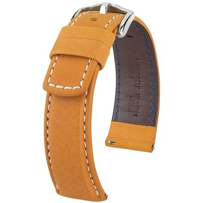 Hirsch Mariner Water-Safe Leather Watch Band Strap Mens Tan 22mm Quick Release