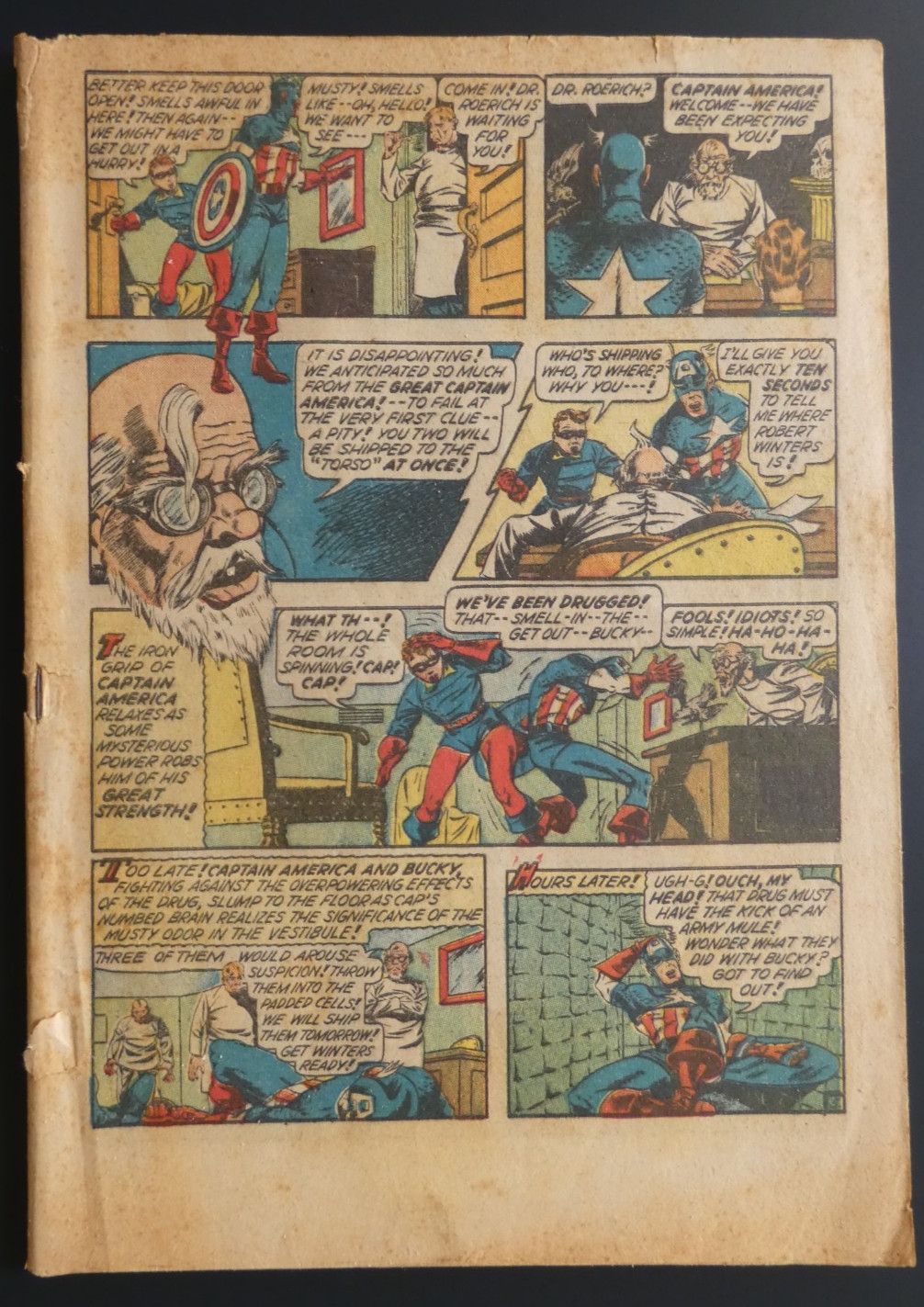 Captain America Comics #28 (1943)  WWII Story Coverless and incomplete