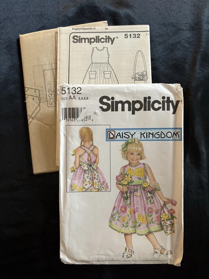 Simplicity Daisy Kingdom  5132 Dress Sewing Pattern Girls Sizes 3, 4, 5, 6 UNCUT - Image 3 of 3