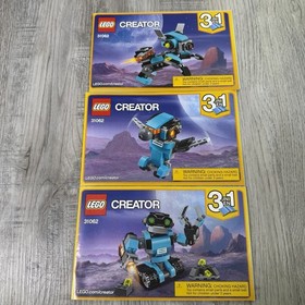 LEGO Creator 3 In 1 Robo Explorer 31062 Robot Dog Bird 100% Complete Manuals Box