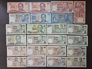 Lot of 23 Thailand Old Banknotes VF XF