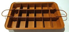 3-piece Nonstick Brownie Baking Pan with Dividers by Gotham Steel, 12x7½x¾ in.