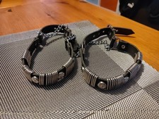 Leather and Steel Boot Straps Vintage Cowboy Boots for Men