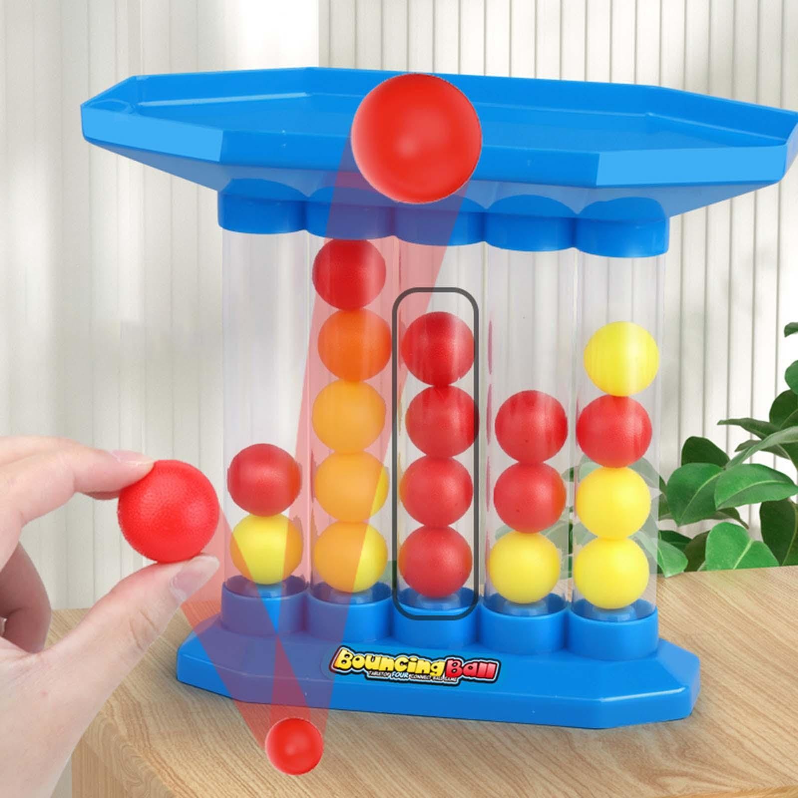 Connect Balls Toys 4 Shots Game Desktop Bouncing Interactive Toy for 4 5 6 7