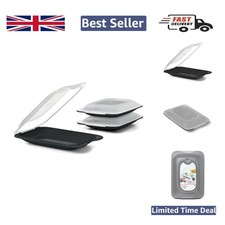 Elegant Black Cold Meat Storage Set - 3 Mini Containers, Airtight & Space-Saving