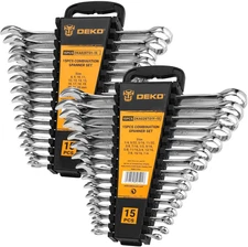 Combination Wrench Set, Sae&Metric, 30-Piece, 1/4'' to 1'' & 8-22Mm, 12-Point, C