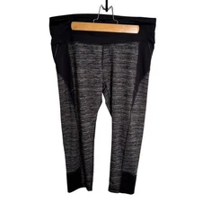 Active Life 90 Degree by Reflex Women’s Legging Black Grey Space Dye Stripe