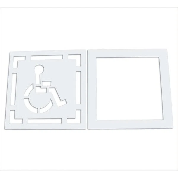 Plantilla de pavimento Rae Stl-116-3030, símbolo, discapacidad - Ada, 30 en carácter Foto 3 de 3