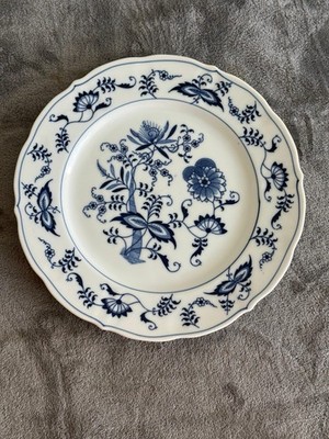Blue Danube Blue Onion Dinner  plates Ribbon Set Of 5