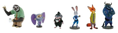 Bullyland Zoomania Judy Hopps Mr. Big Flash Finnick Nick Wilde Spielfiguren 