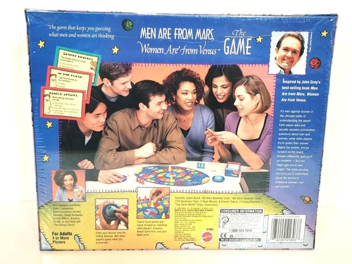 Men Are From Mars Woman Are From Venus The Game New Sealed 1998 Mattel - Picture 2 of 9