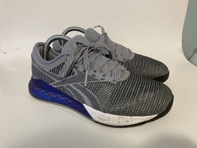 Reebok NANO Grey Blue CrossFit Athletic Training Shoe Sneakers Boys Sz  - Main Image
