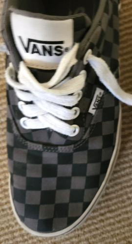 Vans Checker Low Top Shoes Black and Gray Checker M 7.5 W 9.5 EUC - Picture 7 of 9