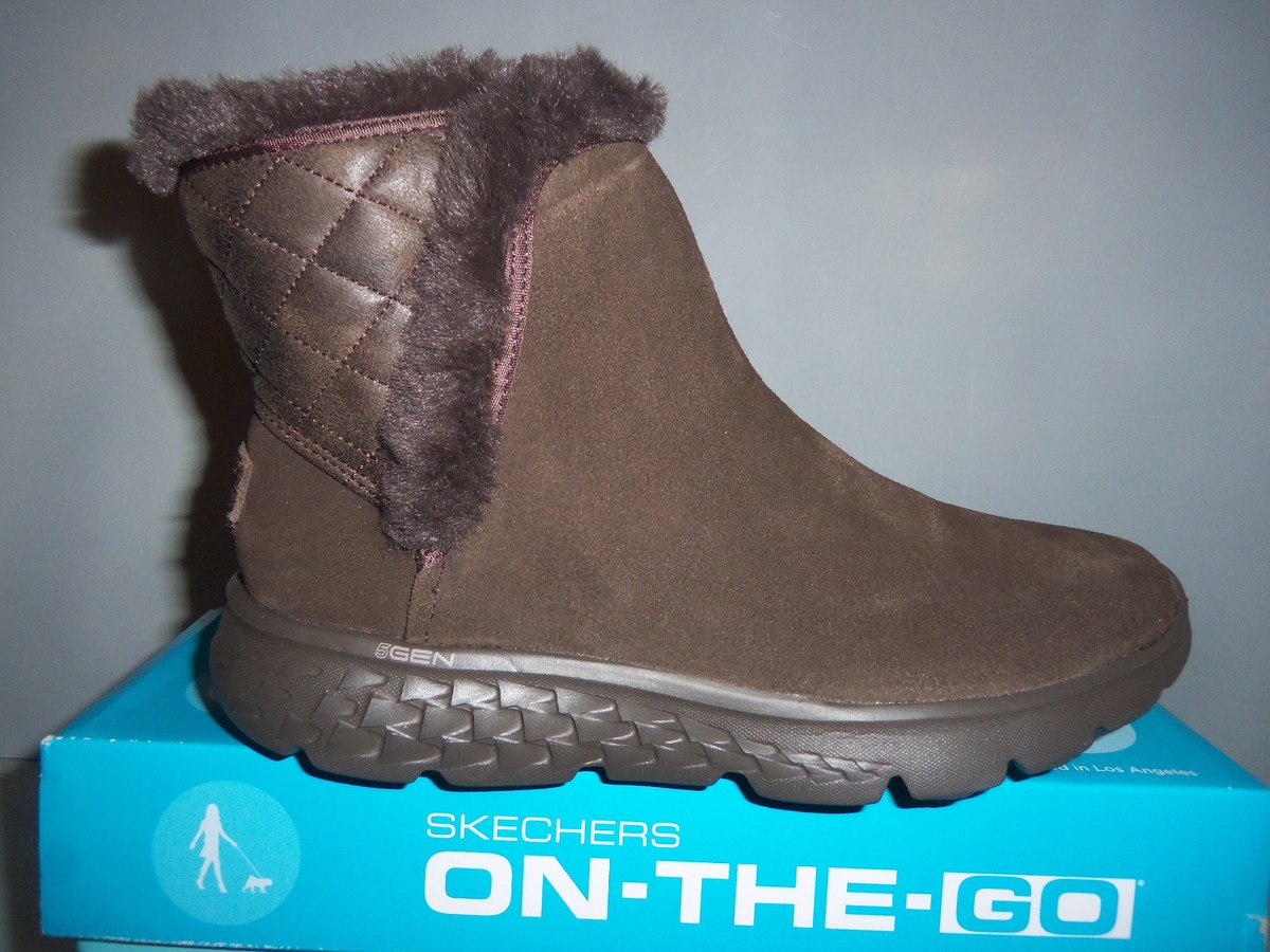 ◆GO-CCE◆WOMEN'S SUEDE DICKER BOOTS 4CM◆ Skechers On-The-Go 400 Cozies Women's Suede Ankle Boots