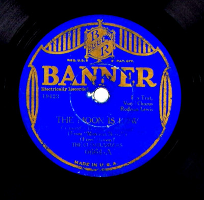 THE CLEVELANDERS 78rpm RECORD THE MOON IS LOW / GOLDEN GATE DANCE ORCHESTRA JAZZ