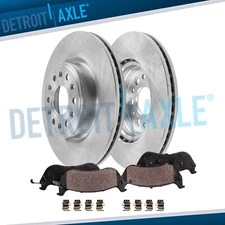 14.88 inch Front Disc Brake Rotors Ceramic Brake Pads for 2019 - 2025 Ram 1500