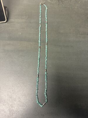 DOUG PAULUS 'dp'-Sterling Stranded Light Blue Chip Necklace A81