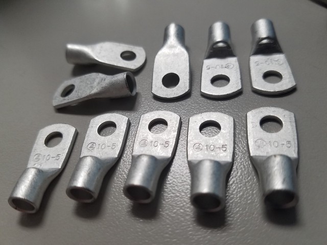 8 GAUGE TINNED COPPER 10 Lug 10 PK CRIMP TERMINAL CONNECTOR AWG GA CAR 8 GAUGE TINNED COPPER 10 Lug 10 PK CRIMP TERMINAL CONNECTOR AWG GA CAR