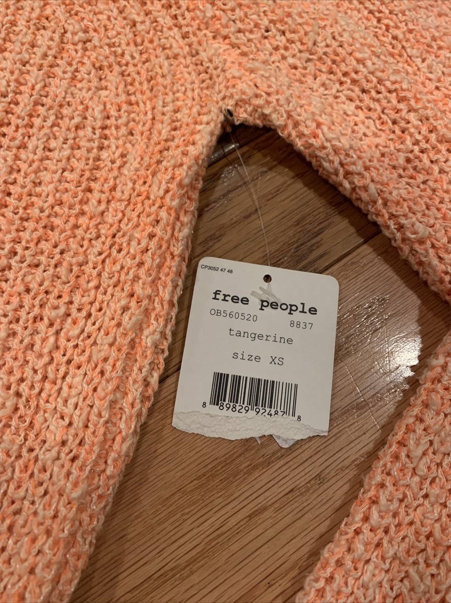 Free People Sweater XS Tangerine | eBay