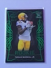 2021 Leaf Trinity Box Black Green #23/25 Terrace Marshall Jr #RB-13 Rookie RC
