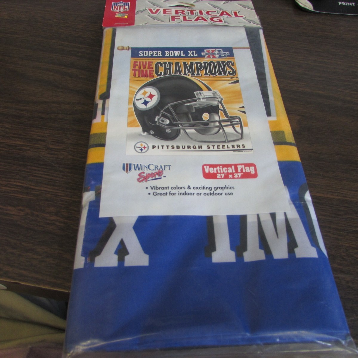PITTSBURGH STEELERS - SUPER BOWL XL FIVE TIME CHAMPIONS - 27 X 37