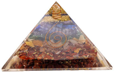 7 Chakra Orgonite Pyramid - Vibe Products